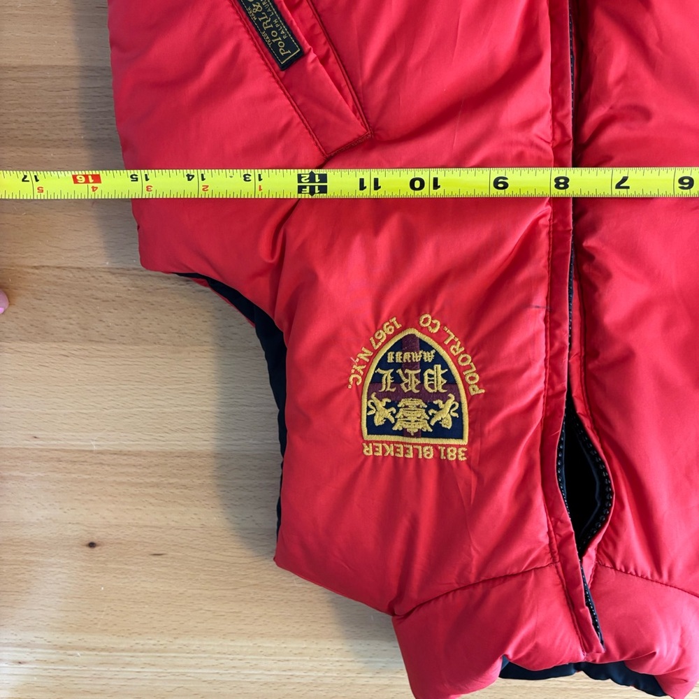 Polo Ralph Lauren Reversible Puffer Vest Boys Size 3/3T Red Black Embroidered - Picture 8 of 8